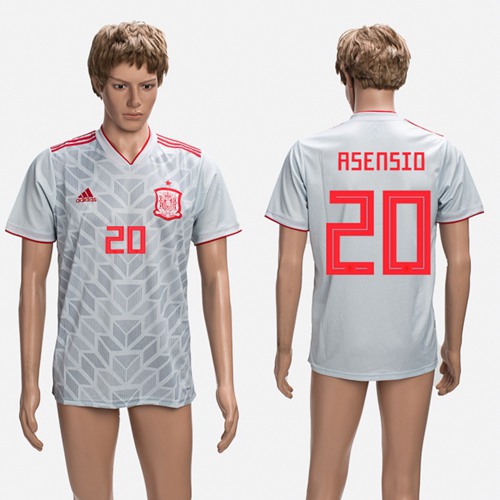 Spain #20 Asensio Grey Training Soccer Country Jersey - Click Image to Close